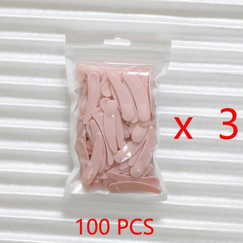 300pcs Mini Spoon Cosmetic Skincare Spatula Plastic Beauty Spoon Face Mask Reusable Scoop For Eye Facial Cream 5.5cm