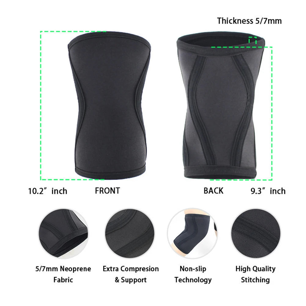 1 PC Squat 7mm Knee Sleeves Pad Support Men Women Gym Sports Compression Neoprene Knee Protector Fitness Gym Fit Weightlifting