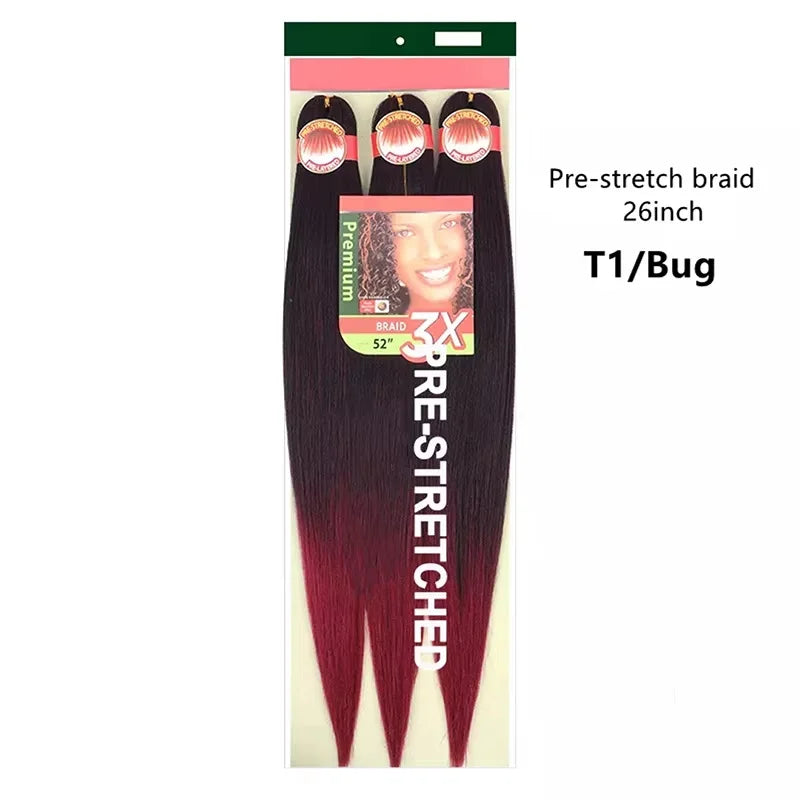 Synthetic Xpression prestretched braiding hair - 3x xpression kanekalon flame retardant smooth yaki braid - 3x x-pression Viralgem Store