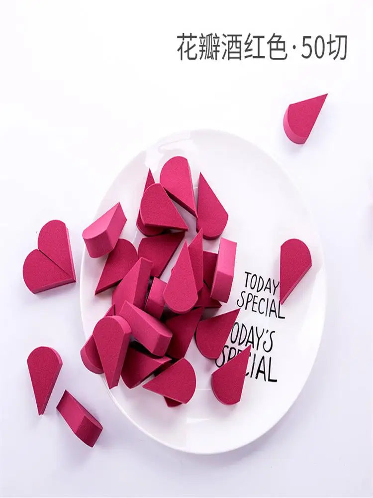 50 Pieces Makeup Sponge  For Face Curve Blending, Latex Free, Small Wedge Shaped Smooth Apply Beauty Sponge Applicator