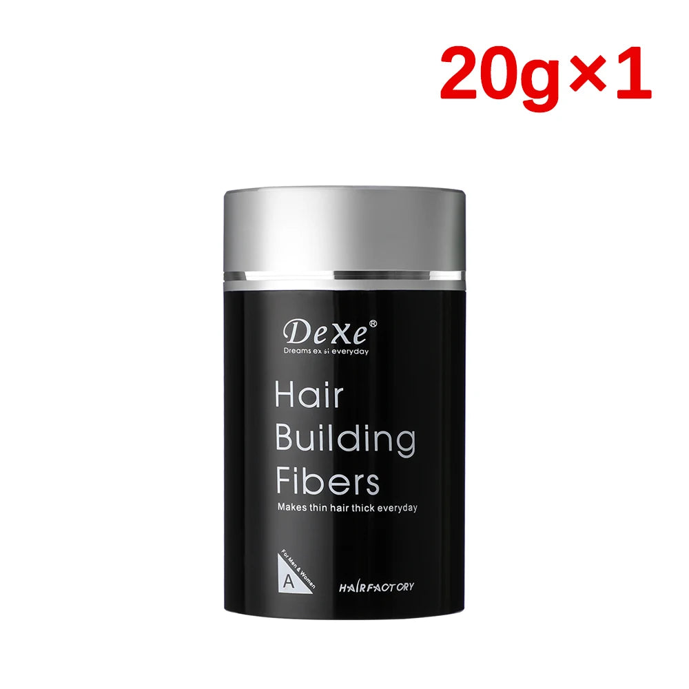 20g DEXE Hair Building Fibers Powder Black Natural Hair Care Sweat Resistant Hair Growth Thicken Product for Thinning Hair Scalp