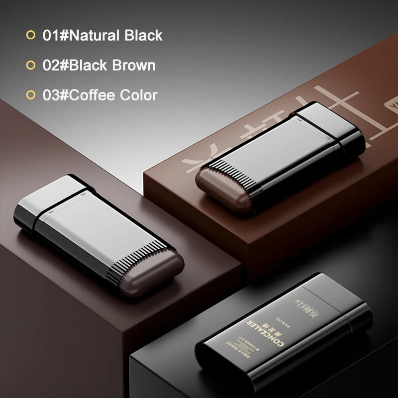 3 Colors Hair Stick, Gray Hair Covering Artifact No Color Loss Disposable Hair Dye Stick Hair Roots Hair Dyeing and Color Viralgem Store