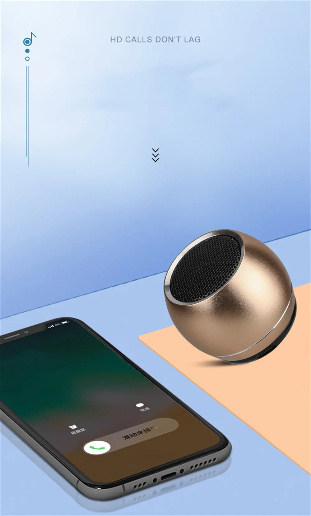 U3 TWS Interconnect Portable Mini Wireless Stereo Speaker Bluetooth Gun Metal Heavy Subwoofer Outdoor Speaker Viralgem Store