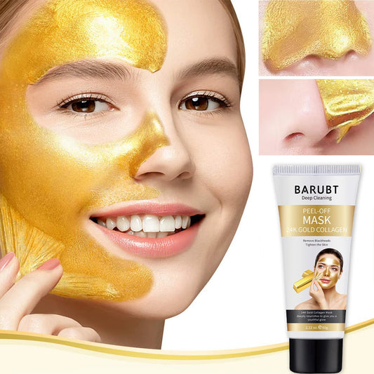 24K gold foil peel off the mask 60g exfoliating deep cleaning and remove the black head acne and tender skin