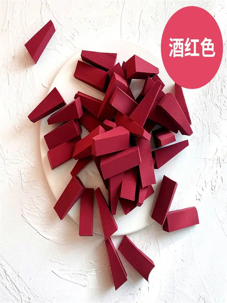 50 Pieces Makeup Sponge  For Face Curve Blending, Latex Free, Small Wedge Shaped Smooth Apply Beauty Sponge Applicator