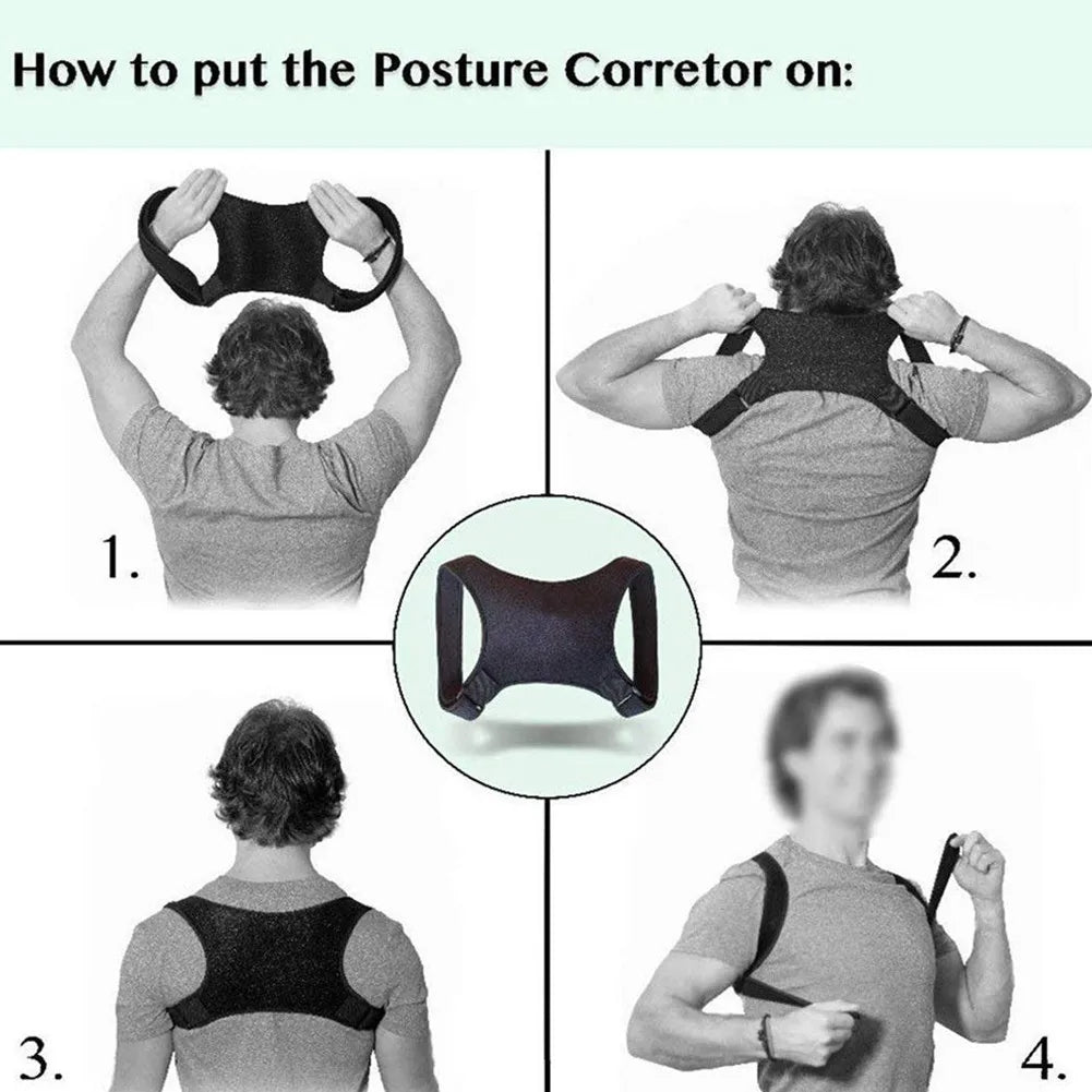 Adjustable Back Posture Corrector Neck Back Support Belt Spine Shoulder Brace Support Belts Adult Invisible Hunchback Belts