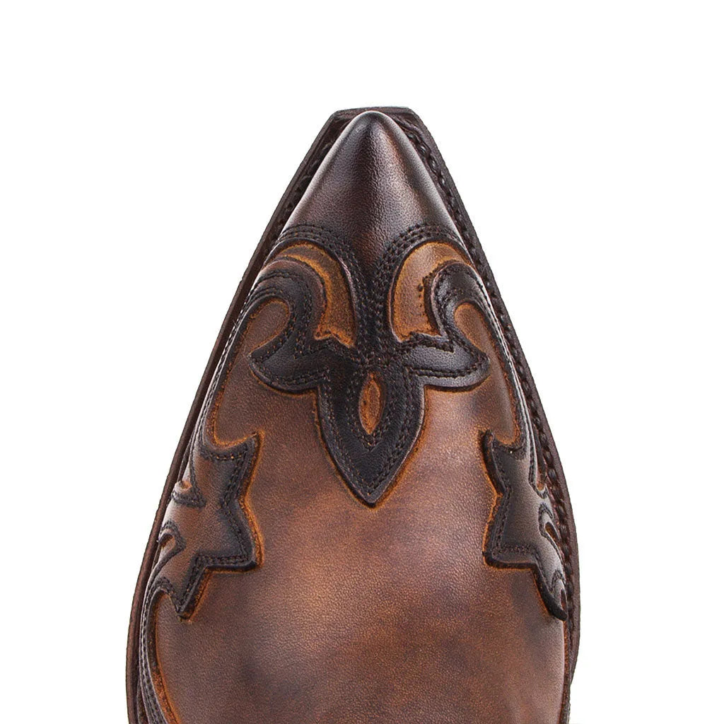 2024 Men's Western Cowboy Boots For Men Women Leather Ankle Boots Man Retro Embroidery Design Pointed Toe Shoes Plus Size 48