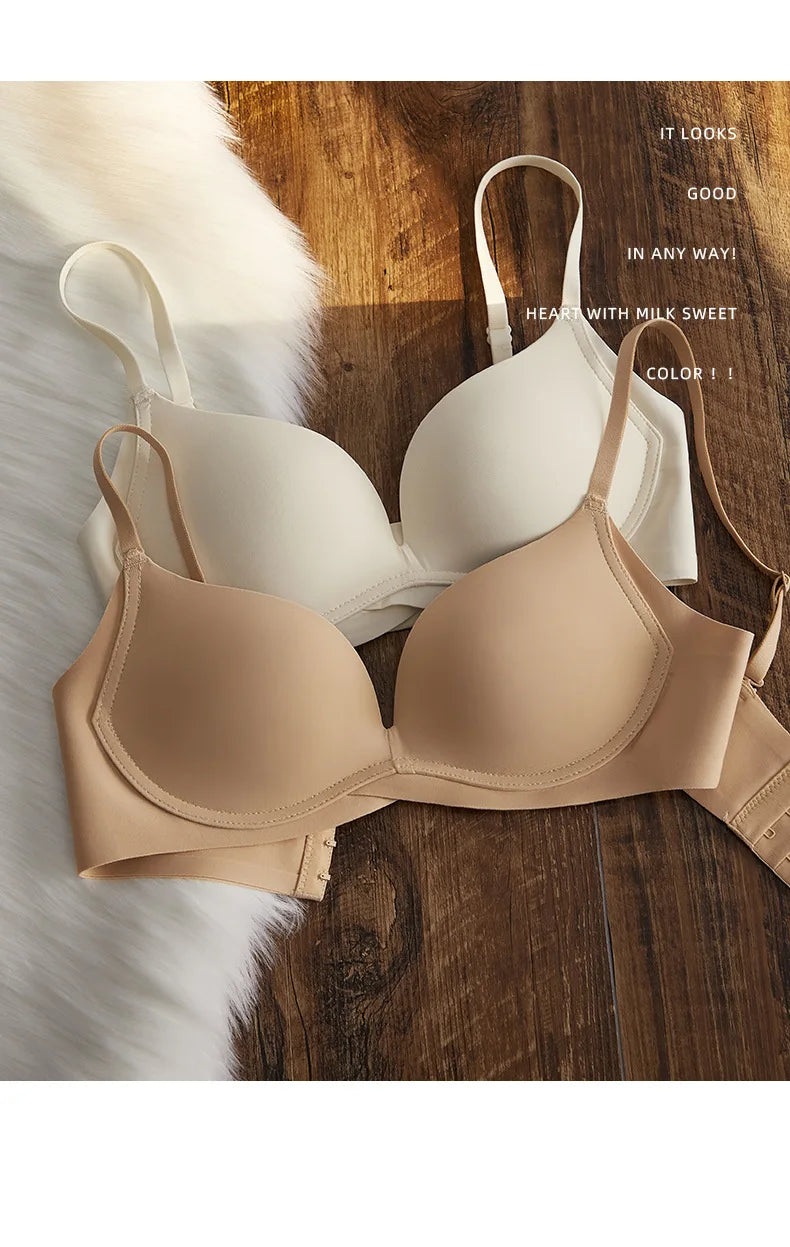 UBAU High-quality lingerie With Beautiful Back, Women's Small Breasts, Sagging-proof, Seamless And Rims-Free Bra