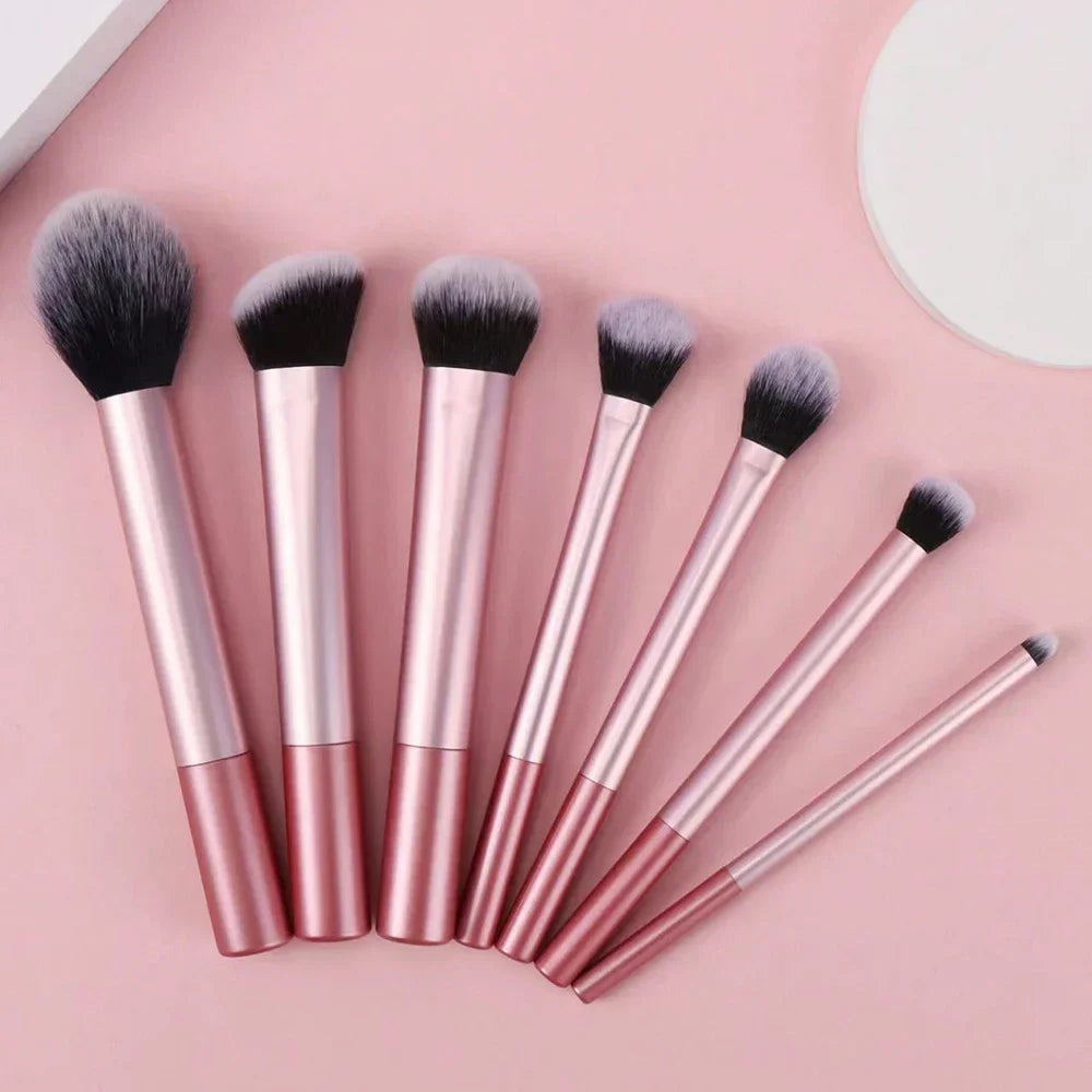 7 Professional Makeup Brush Set, Blush Brush, Loose Powder Brush, Concealer Brush, Eye Shadow Brush, Full Set of Travel Gift Set