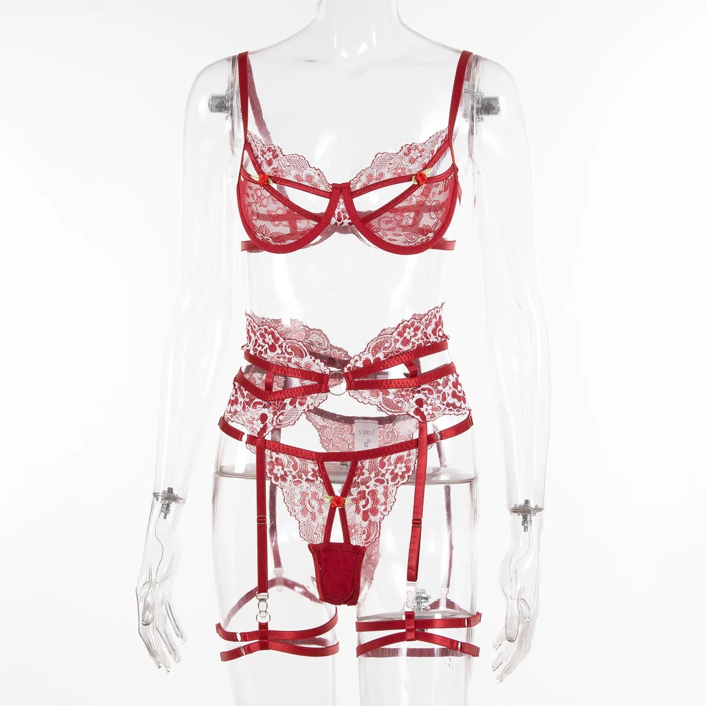 Toucheart Sexy Bra Set Contrast Color Lace Hollow Breathable Garter Hot Erotic Sexy Costumes Underwear Seamless Bra Thong Suit Viralgem Store