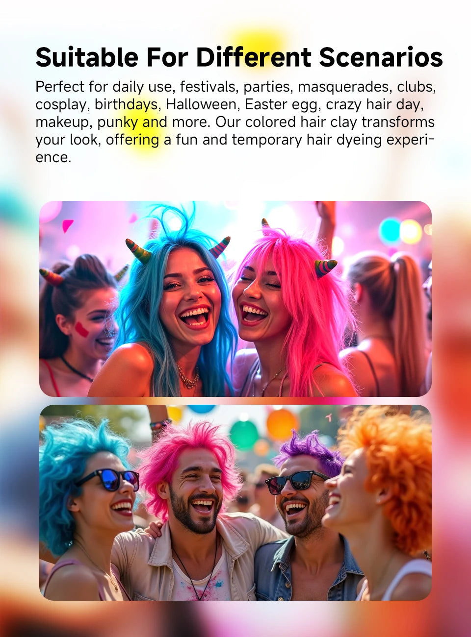 Temporary Hair Color Wax 13 Colors Hair Styling Hair Dyeing Paste Long Lasting Hair Dye Mud Kids Diy Hair Colour Cream Wax 50g Viralgem Store