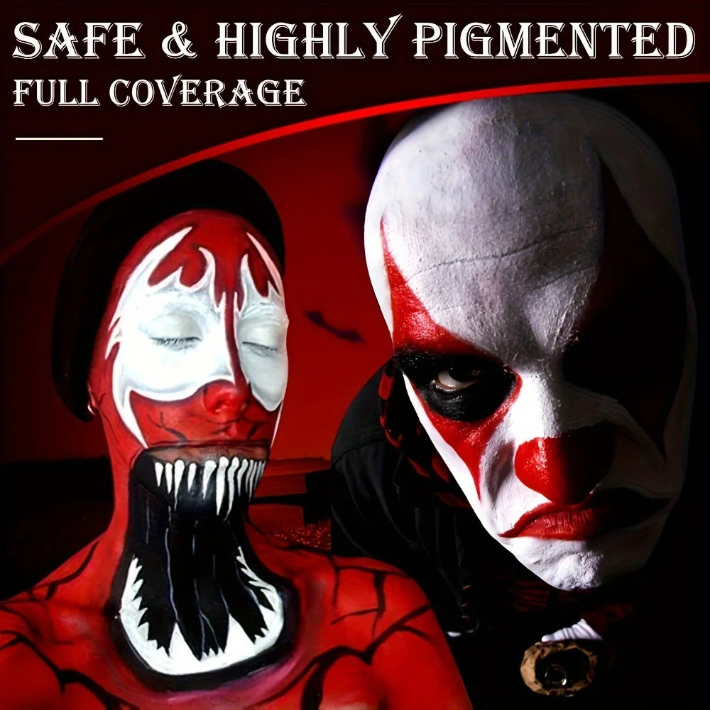 30G Water Solubility Monochromatic Body Paint Black And White Makeup Face Paint Halloween Party Waterproof Makeup Body Painting