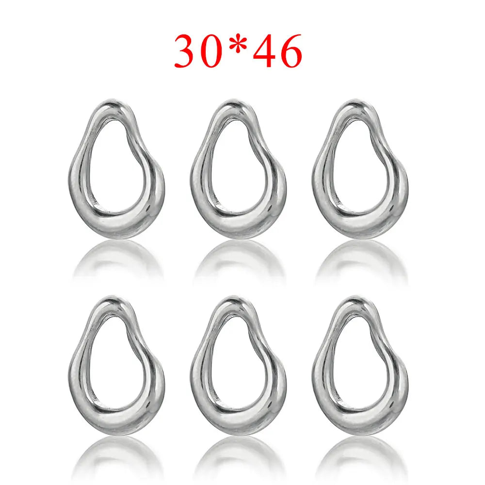 5pcs Stainless Steel Gold-plated Blank Irregular Bezel Charms Connectors for DIY Necklace Jewelry Making Accessories Wholesale
