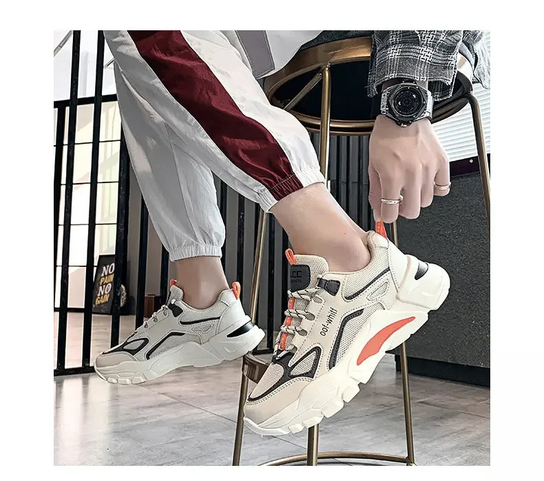 2024 New Men Sneakers Mesh Breathable Outdoor Running Shoes Fashion Casual Tennis Shoes Lightweight Comfortable Male Sport Shoes