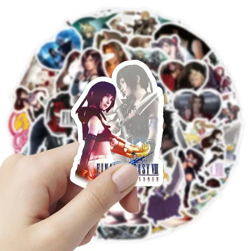 60pcs FINAL FANTASY Cartoon Stickers Suitcase Water Cup Stationery Mobile Phone Car Scooter Laptop Decorative Stickers Viralgem Store