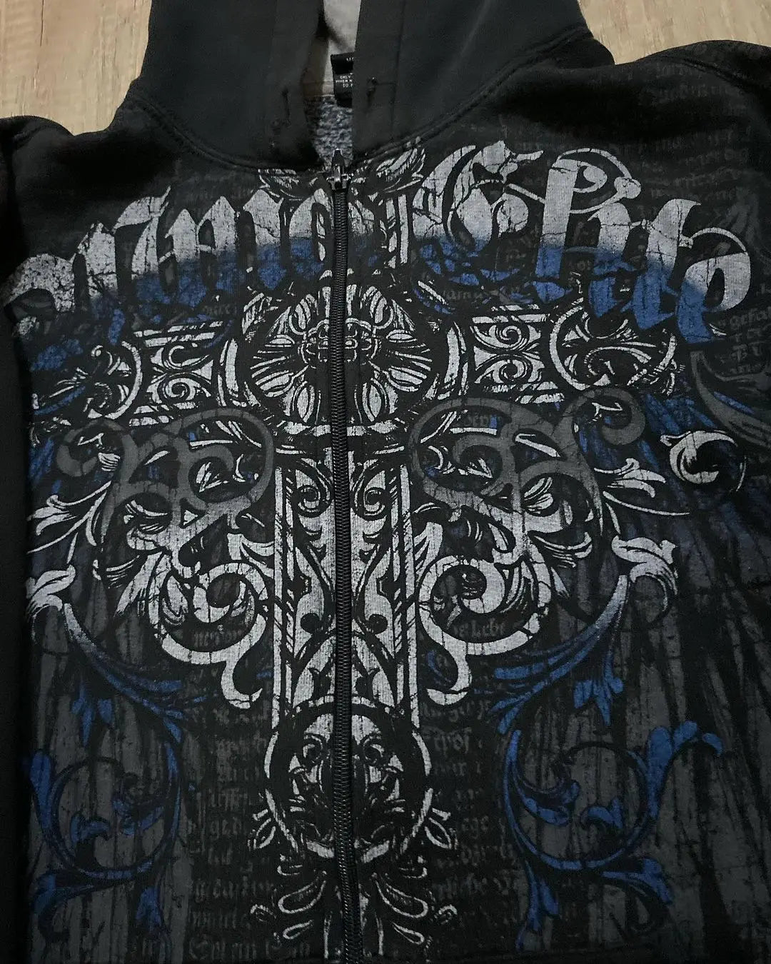 Women Vintage Harajuku Street Extra Large Printed Letter Pattern Loose Hoodie Y2K Fashion Street Zipper Casual Sports Shirt