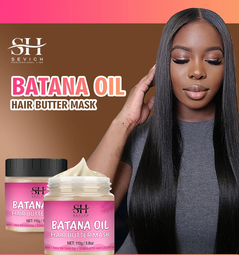 Africa Batana Mask oil Hair Butter Traction Alopecia Anti-break Hair Growth Care Products Moisturize Repair Dry Batana Hair mask
