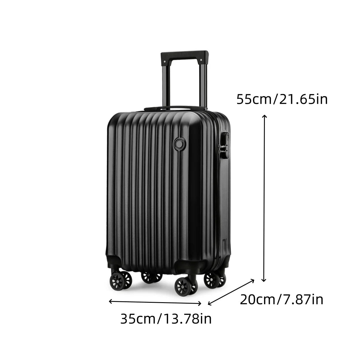 1 Piece, 20inch Luggage Suitcase, Trolley Case, Combination Lock, Universal Wheels, Pc Hard Shell Material, Layered Storage Viralgem Store