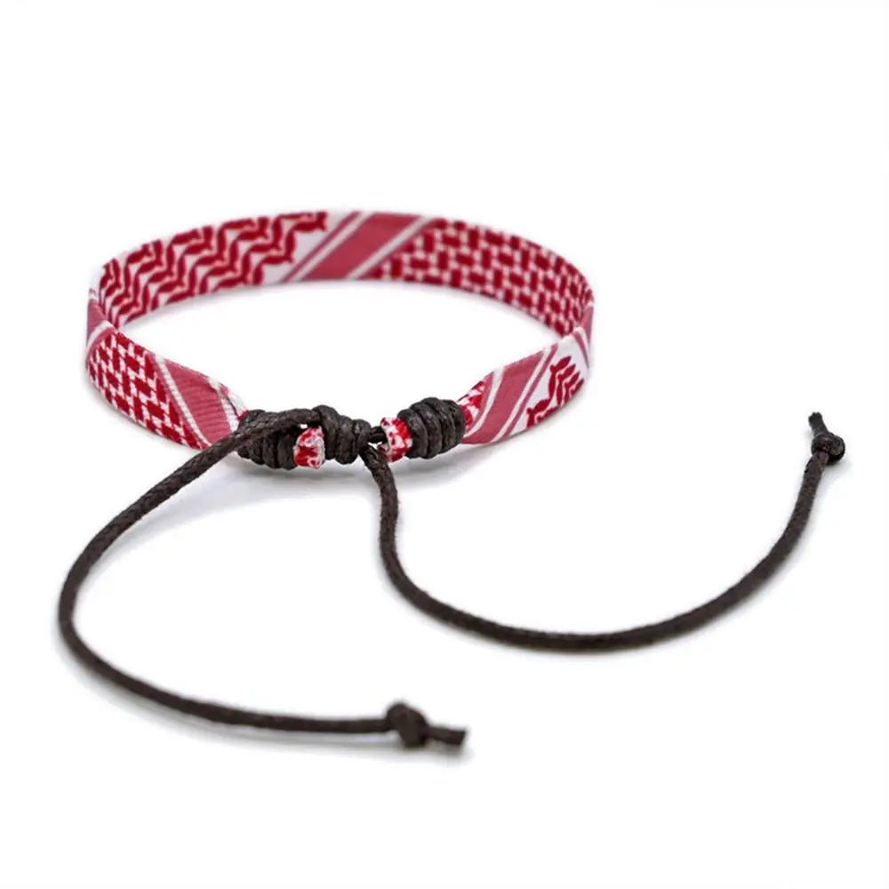 1PC Arabic Scarf Style Bracelet Multicolor Weave Bracelets Geometric Wave Point Traditional Patterns Webbing Hand Rope Viralgem Store