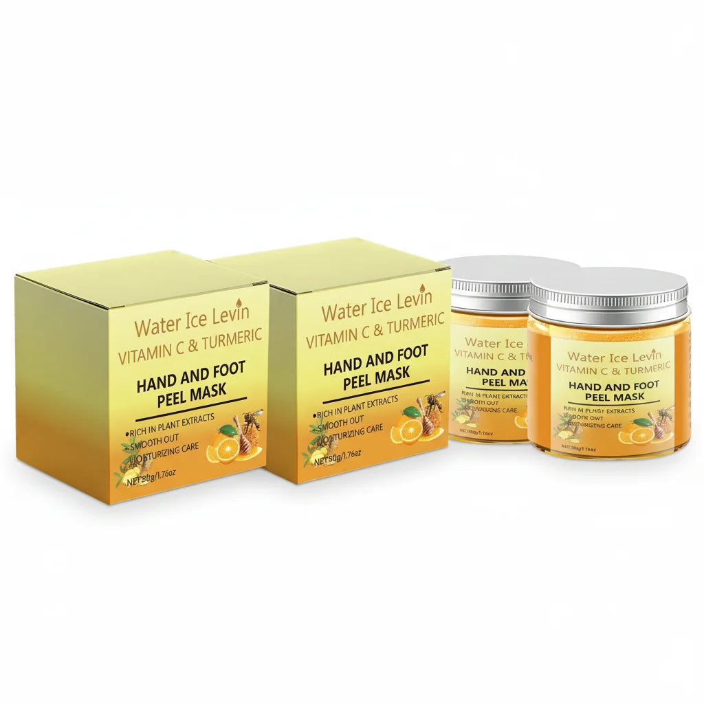 Vitamin C Turmeric Hand Foot Peel Mask - Exfoliating Treatment, Plant Extracts, Moisturizing Care, Winter Renewal Viralgem Store