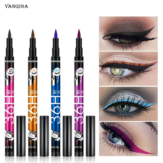 36H Black Quick-drying Eyeliner Waterproof Liquid Eye Liner Pen Long Lasting Smooth Pencil Not Blooming Eyes Makeup Cosmetics Viralgem Store