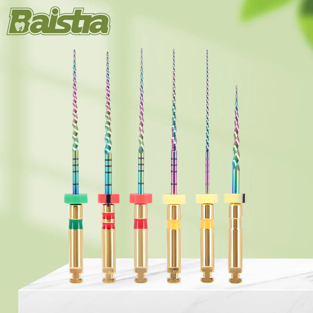 6 Pcs/Box Dental Rotary M3 Rainbow Files Thermal Activation Accessories Endodontic For Root Canal Files Cleaning Dentist Use