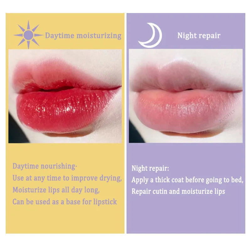 1PC Lip Oil Honey Peach Lip Care Moisturizing Unisex Lip Balm Fade Lip Lines Lip Masks Not Sticky Glossy Clear Lip Gloss Primer