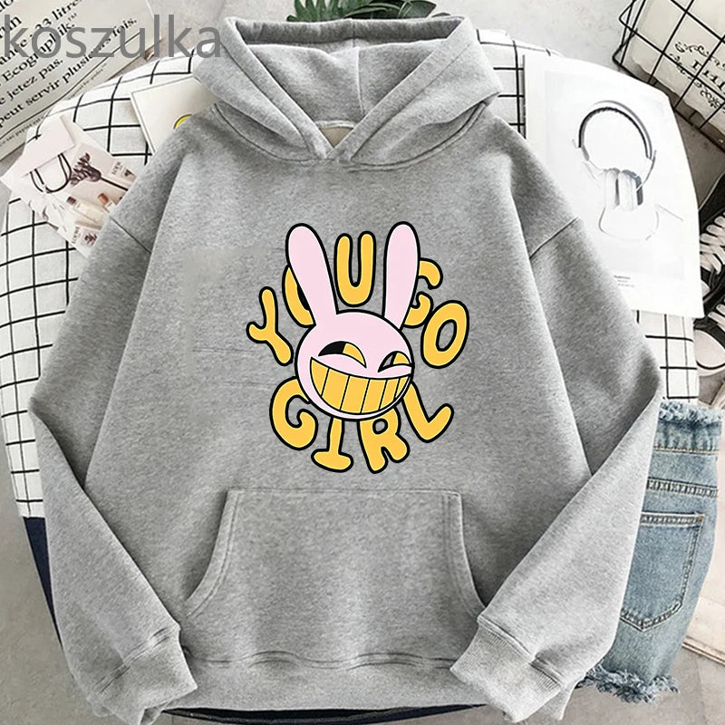 The Amazing Digital Circus Jax Hoodies Fashion Women Harajuku Funny Kawaii Hoodies Unisex Casual Vintage Pullovers Sweatshirts