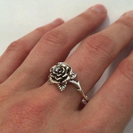 Vintage Rose Flower Rings for Women Wedding Jewelry Accessories Girl Gift Cute Women Rings Ornament Jewelry Wholesale Viralgem Store