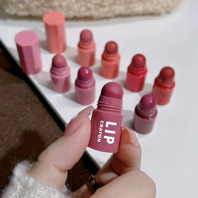 4pc/set Lipstick Mini Crayon Lip Gloss 24hours Long Lasting Matte Lip Makeup Tint Easy To Color Sexy Waterproof Beauty Cosmetics