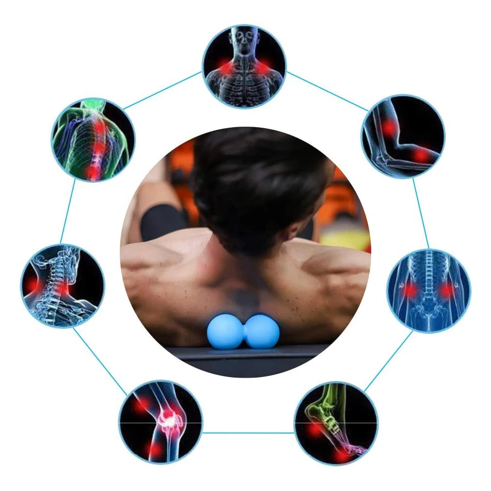 1Pc Peanut Massage Ball - Double Lacrosse Massage Ball & Mobility Ball for Physical Therapy for Trigger Point Therapy,Recovery