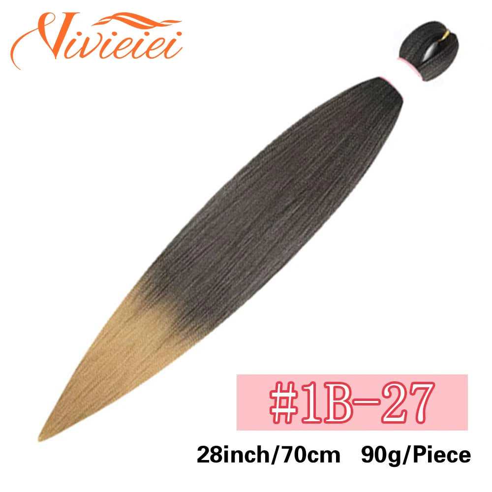 Synthetic Jumbo Braids Hair Extensions 28 Inch Braiding Hair Pre Stretched Orange Green White Blue Red Pink Purple Braids Viralgem Store