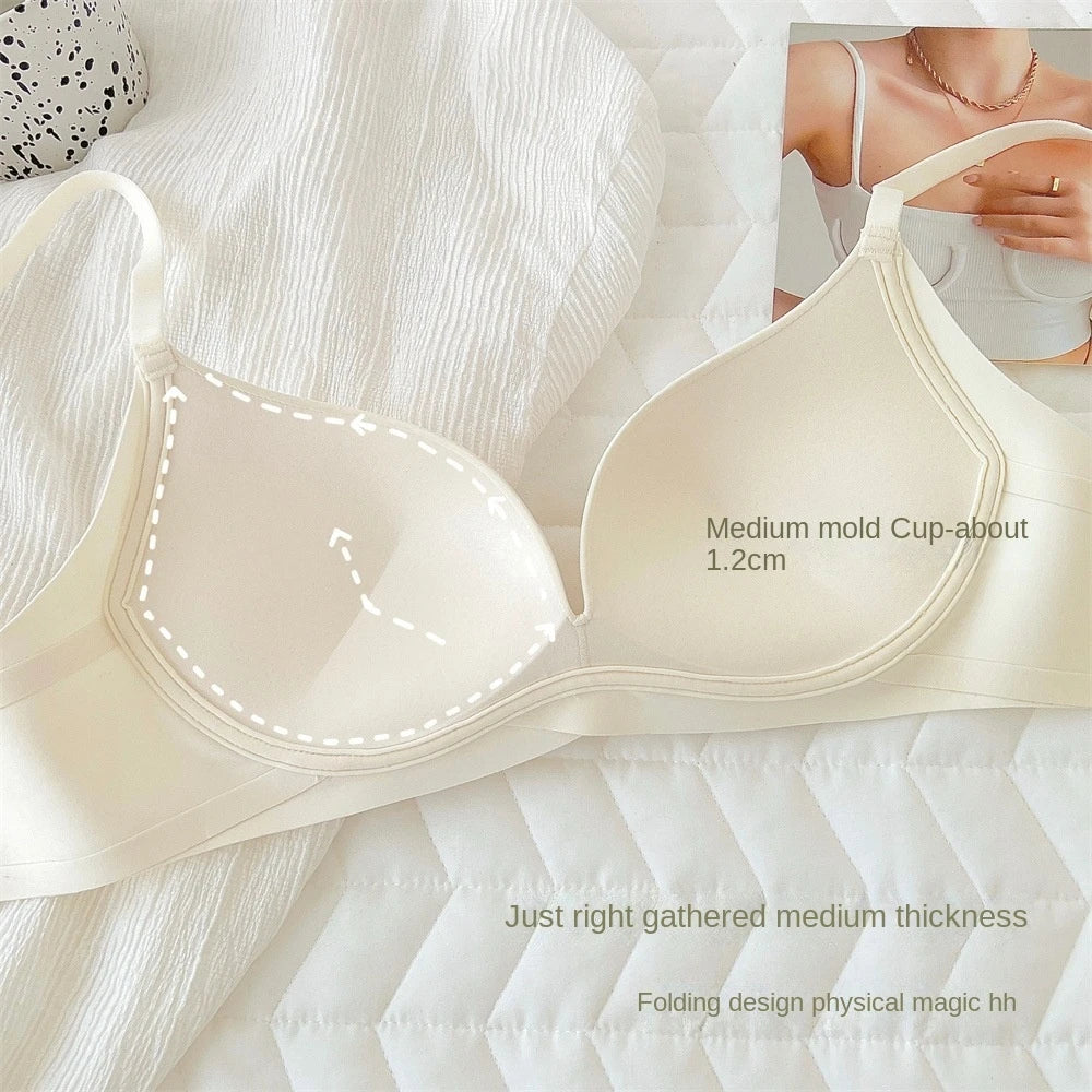 UBAU High-quality lingerie With Beautiful Back, Women's Small Breasts, Sagging-proof, Seamless And Rims-Free Bra