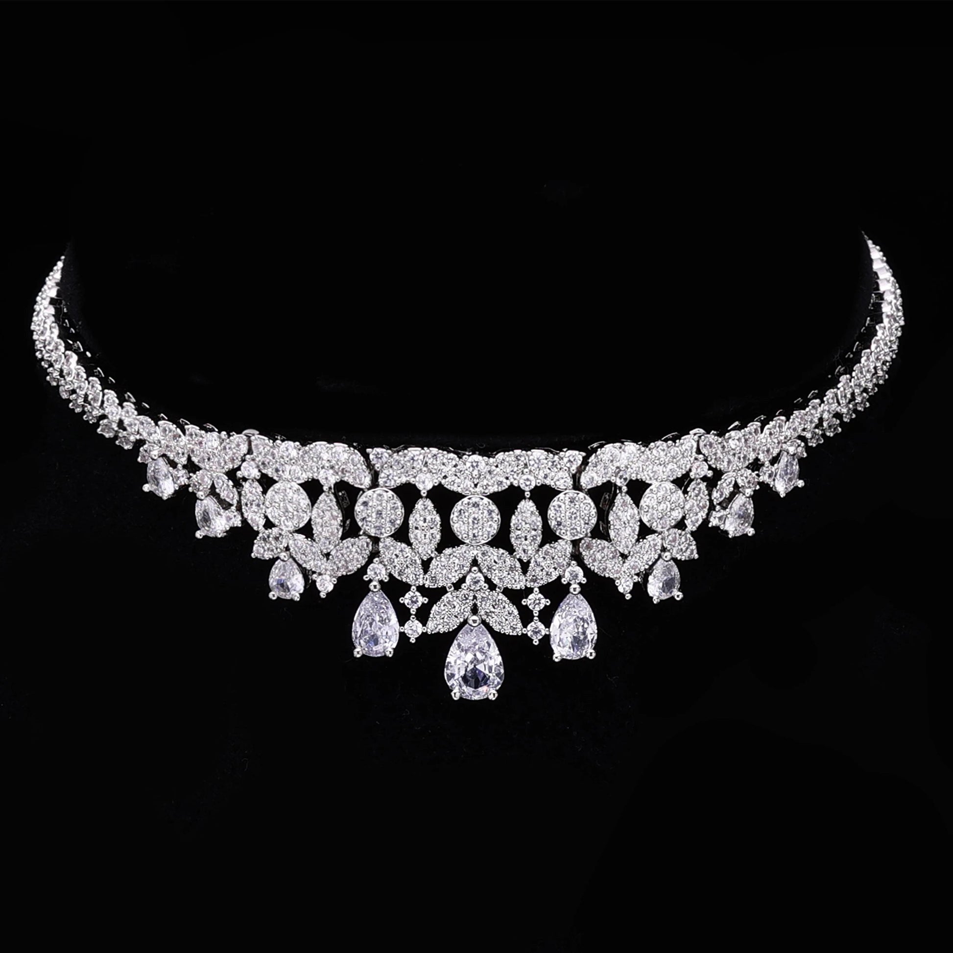 2024 Hot selling 4-piece Bride Wedding Jewelry Set with Cubic Zirconia Dubai Luxury Jewelry Set Viralgem Store