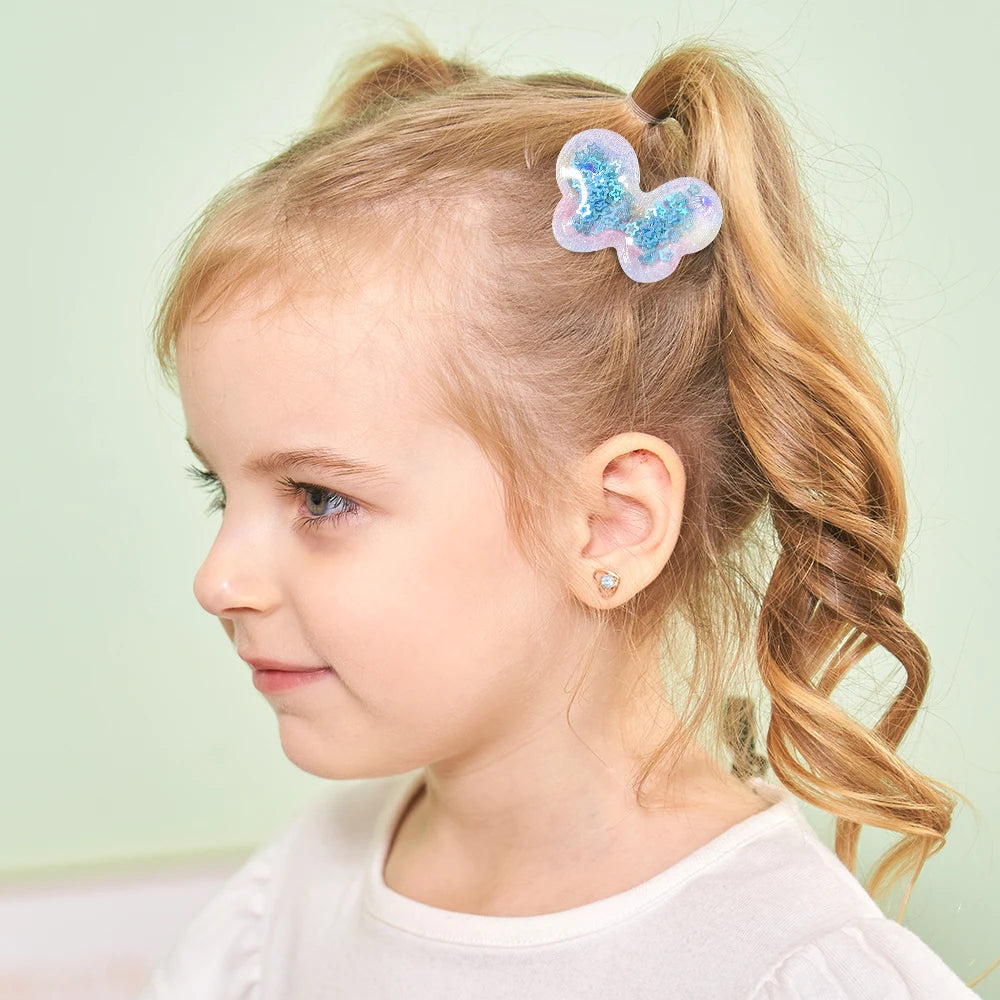 3/6pcs Children's Cartoon Hair Clip Set Rabbit Crown Flow Sofa Clip Sequin Butterfly Hairgripes Lovely Girls Hairpins Headwear