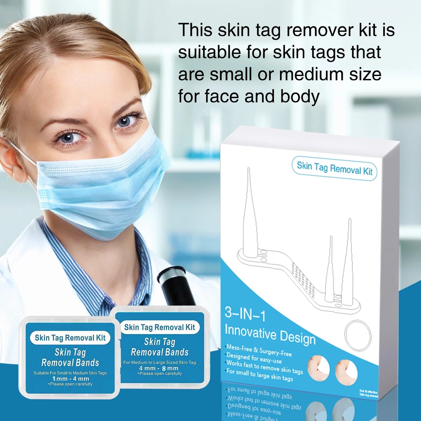 2 IN 1 Auto Micro Skin Tag Remover Device Standard And Micro Skin Tag Removal Kit Adult Mole Wart Remover Face Care Beauty Tools Viralgem Store