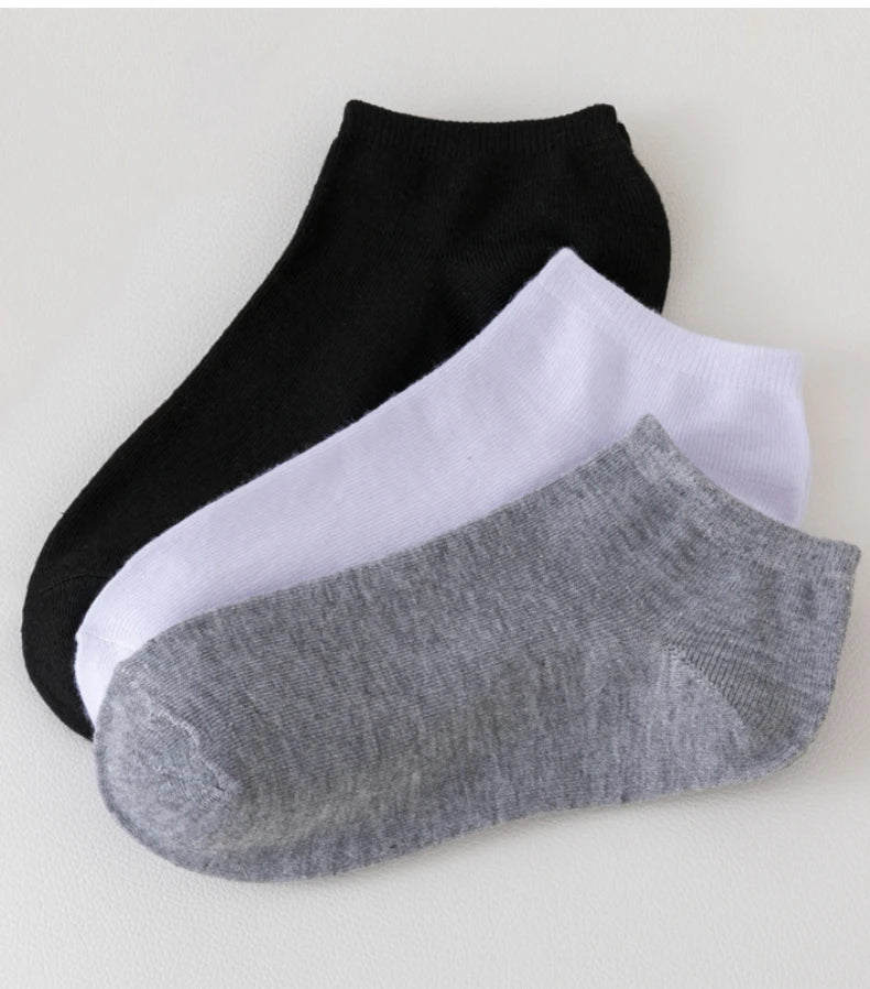 10 Pairs Women/Men Boat Socks Invisible Low Cut Silicone Non-slip Summer No-show Ankle Socks Solid Color Casual Breathable