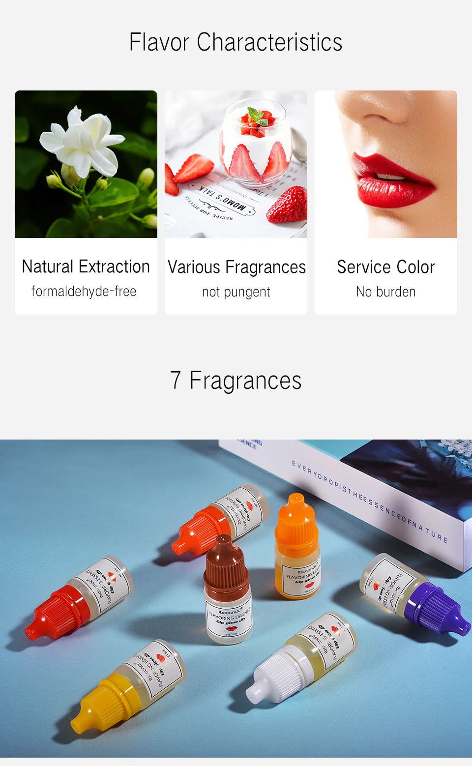 5ML Natural Flavor Chocolate Fruit Essence for Handmade Cosmetic Lip Gloss Lipgloss DIY Safe Fragrance Flavoring Essential