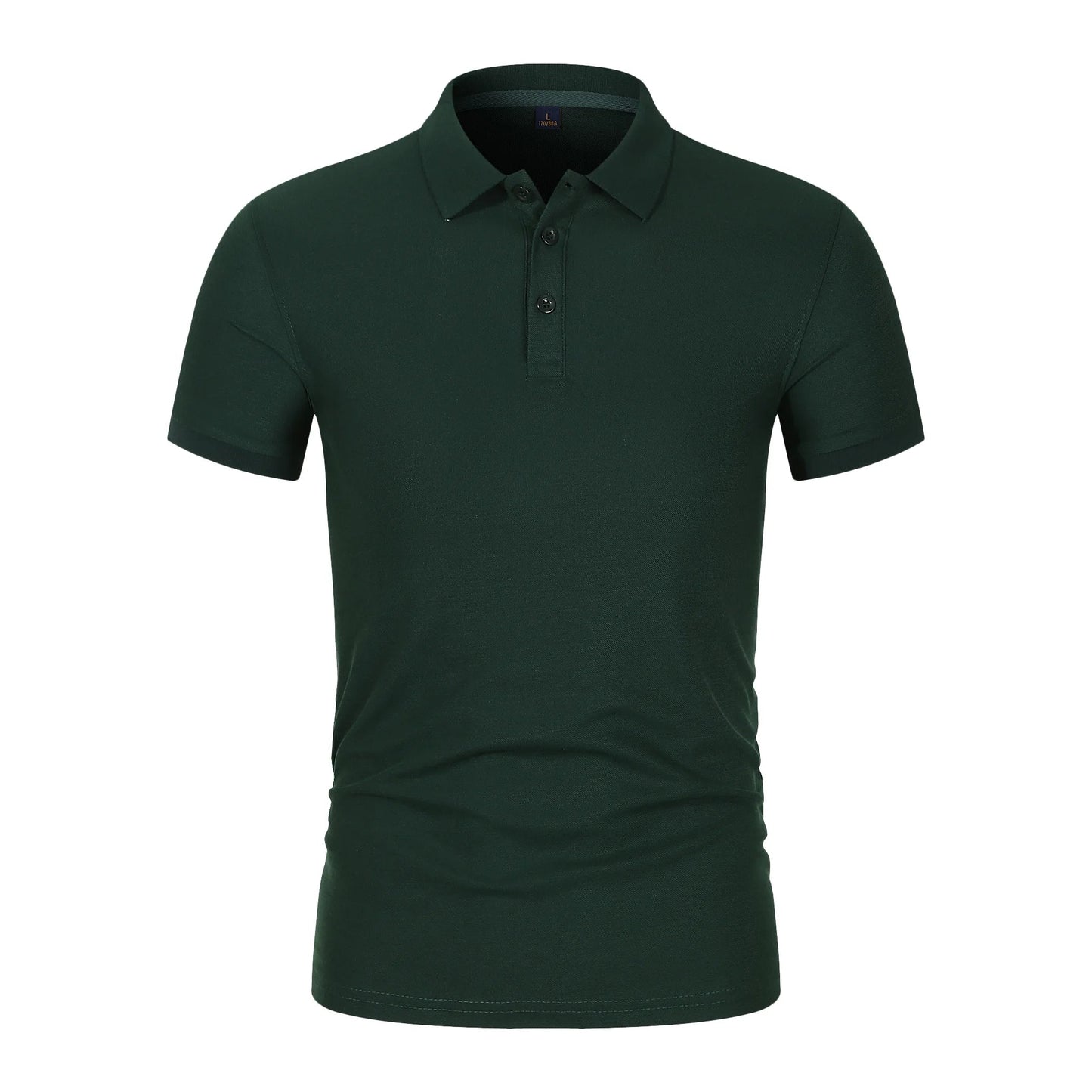 2025 Summer New Men's Short sleeved Solid Color Polo Shirt Breathable and Comfortable Elastic Top Casual Business New Style Viralgem Store