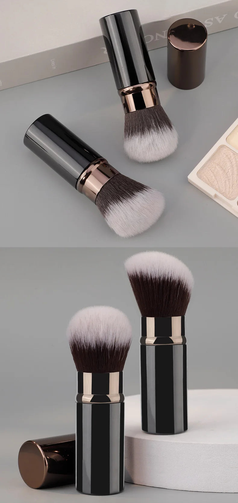 1/2pcs Professional Makeup Brushes Retractable Blusher Powder Foundation Face Concealer Kabuki Makeup Brush Cosmetic Tools