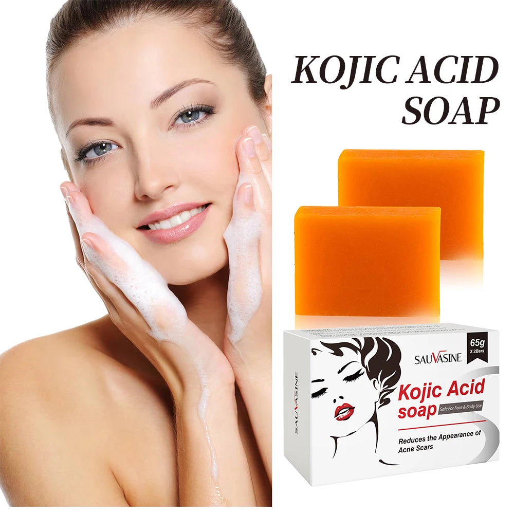 2Pcs Handmade Soap Vitamin C Soap Facial Deep Cleaning Hyaluronic Acid Skin Lightening Soap Oil Control Moisturizing Skin Care