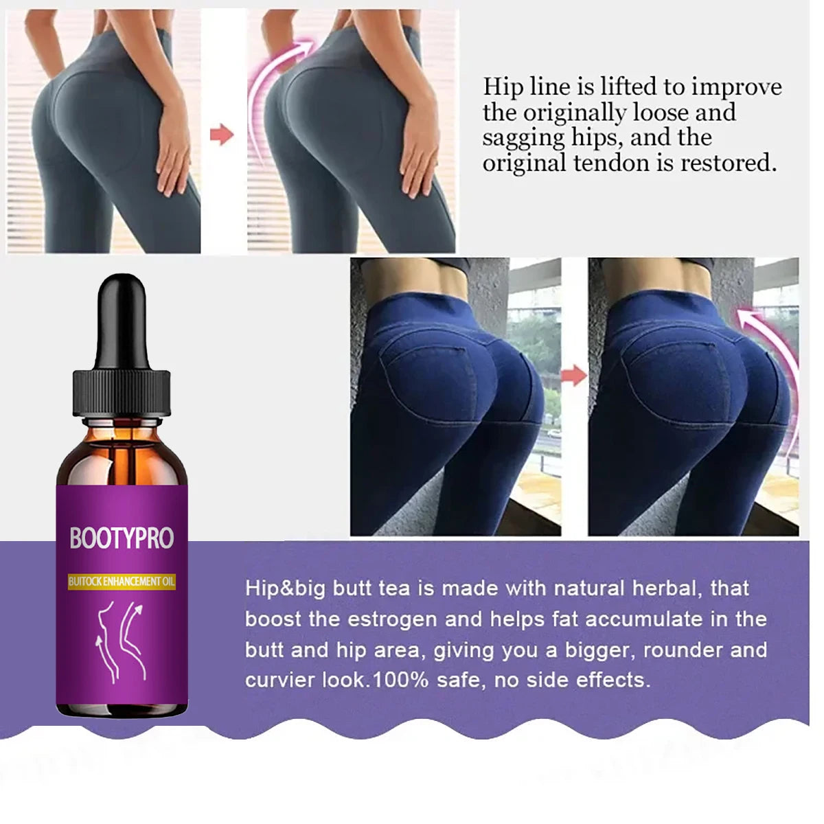 YRFKT Lift Bust Oil Buttocks Up Massage Oil Essential Oils Essence Body Care Essential Oil Butt Hip Lift Butt Enlargement Oils