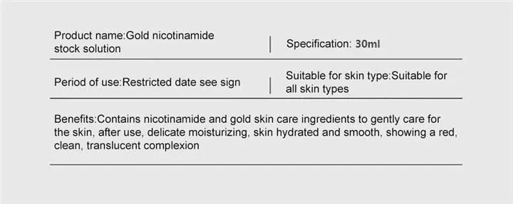 24K Gold Facail Essence Oil Hyaluronic Acid Moisturizer Serum Brightening Day Creams Anti Aging Skin Care 30/100ML