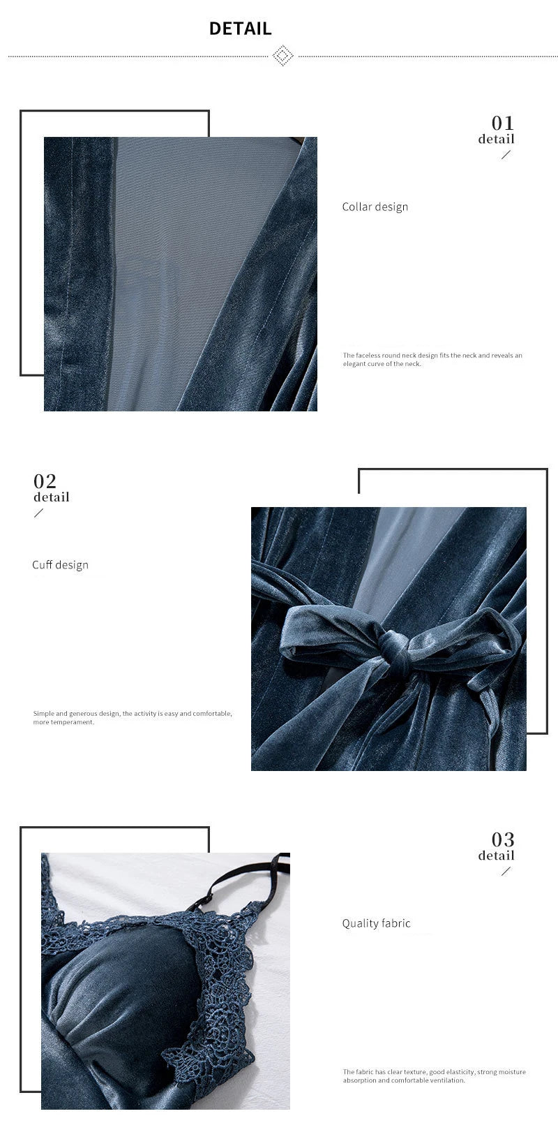 TOP Casual Velour Home Clothing 4pcs Sleep Set Intimate Lingerie Women Pajamas Suit Long Sleeve Lace Velvet Homewear Pyjamas Viralgem Store