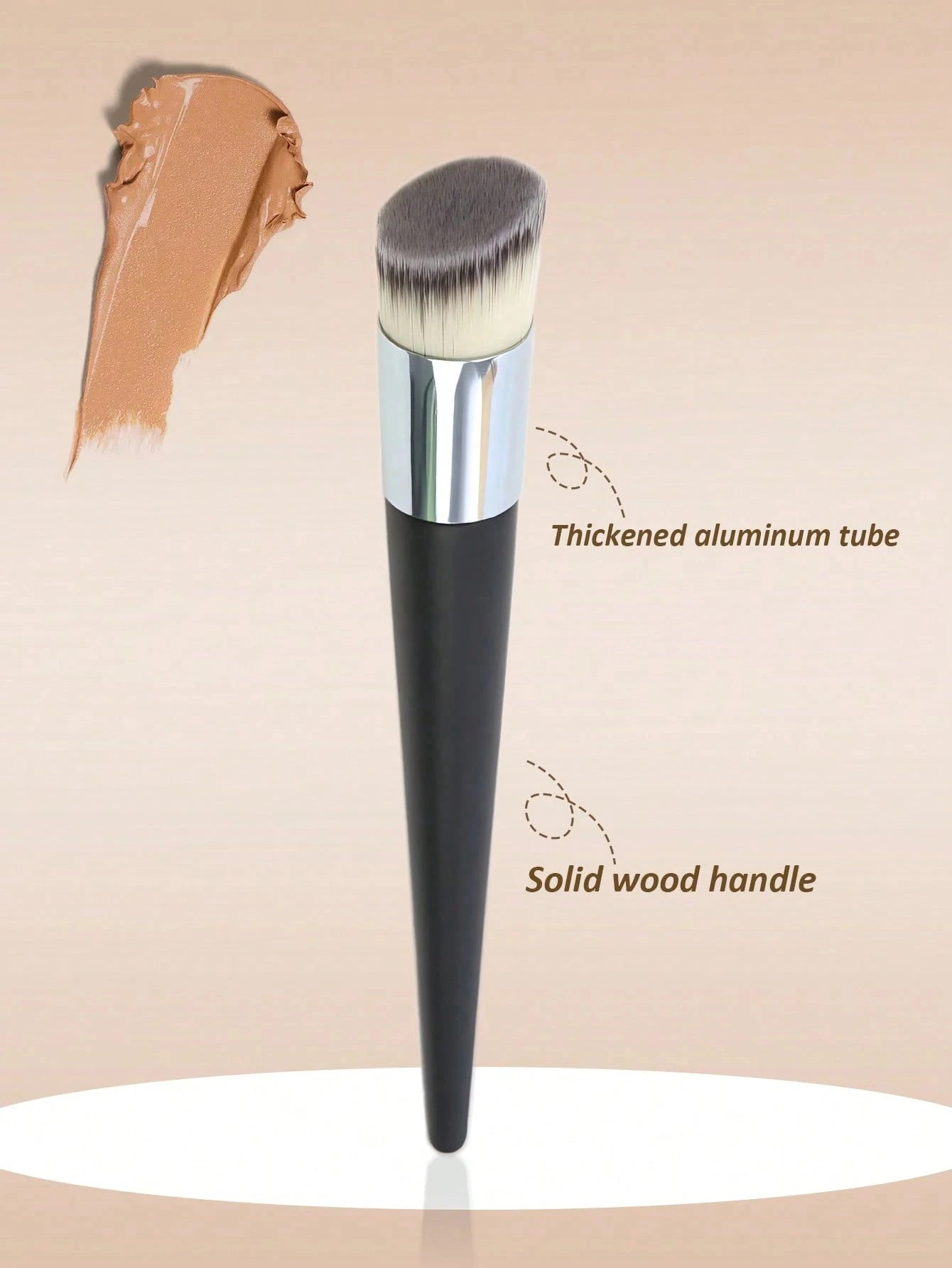 1PC Pro Foundation Brush Broom Powder & Shadow Brush Liquid/Cream & Blush Mix Angled Professional Makeup Brush Makeup Tools