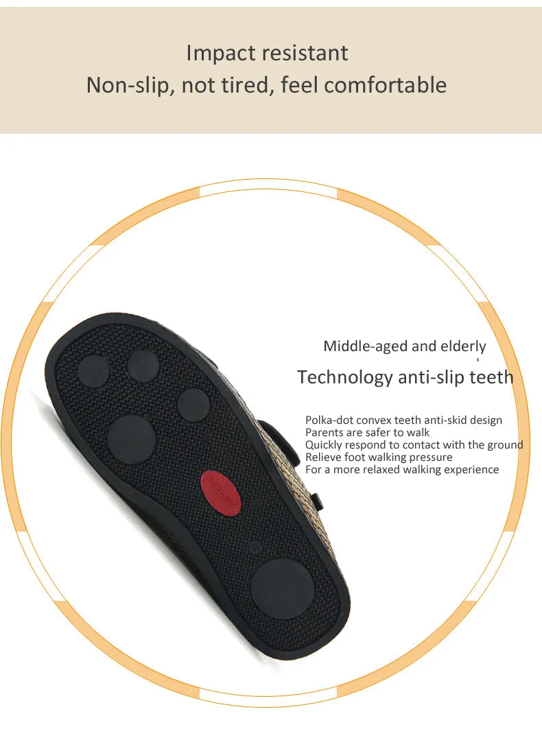 Summer Comfortable Diabetes Shoes Fat Thumb Instep Height Foot Code Middle-Aged Elderly Sandals Puffy Adjustable Slippers