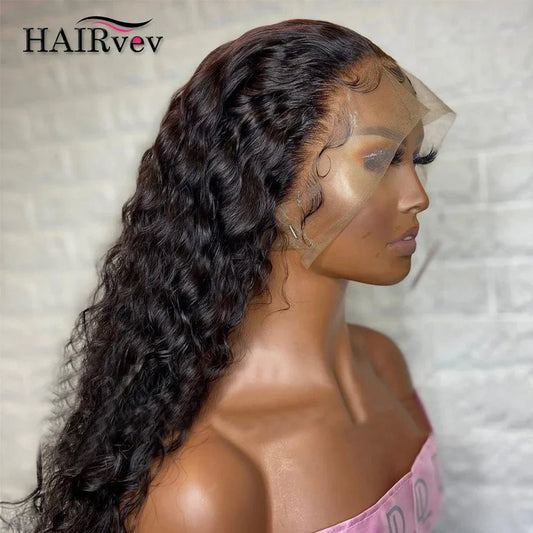 13x4 Kinky Curly Lace Front Human Hair Wigs For Women 100% Brazilian HD Deep Wave Frontal Wig Water Curly Human Hair Wig Sale Viralgem Store