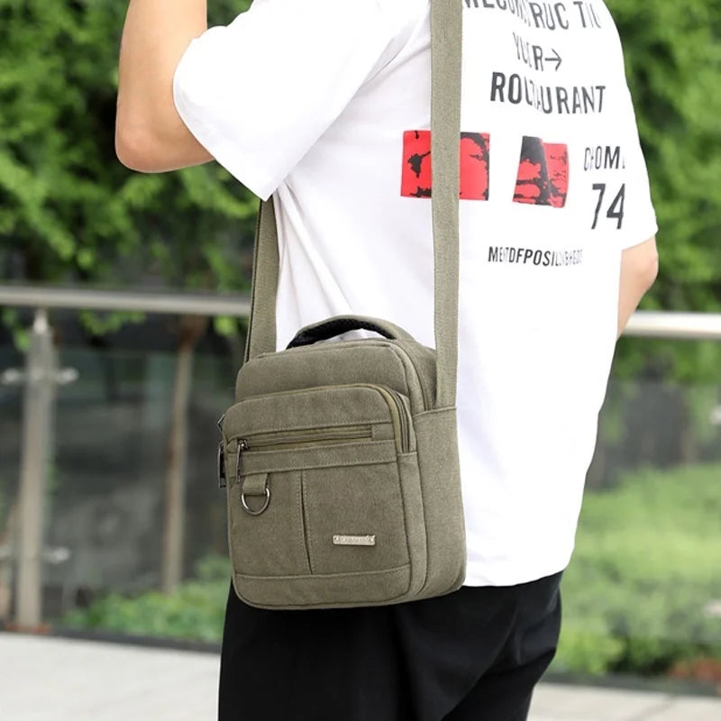 2022 New Men Canvas Shoulder Bag Casual Travel Men's Crossbody Bag Luxury Men Messenger Bags Satchel Handbags Tote