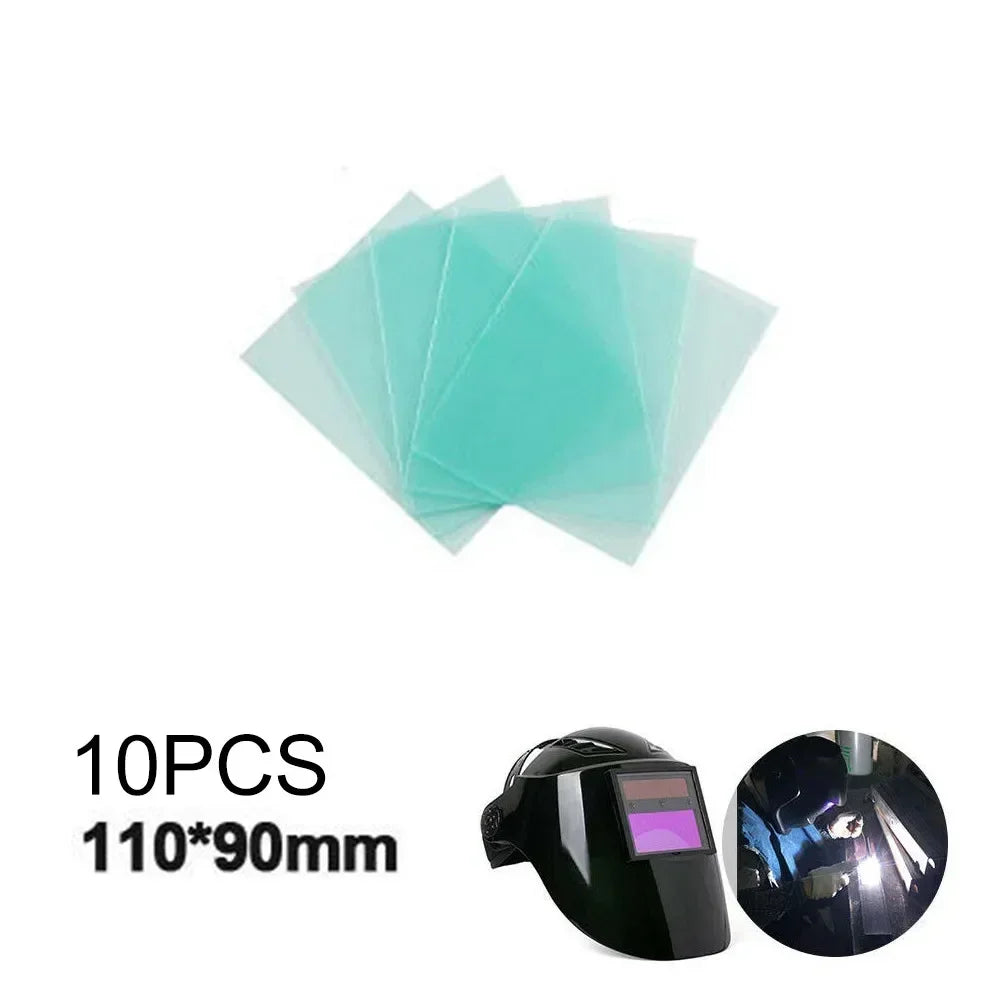 10 PCS Welding Protective Lens PC Plastic Plate Cover Green Clear Screens Welding Helmet Welding Filter