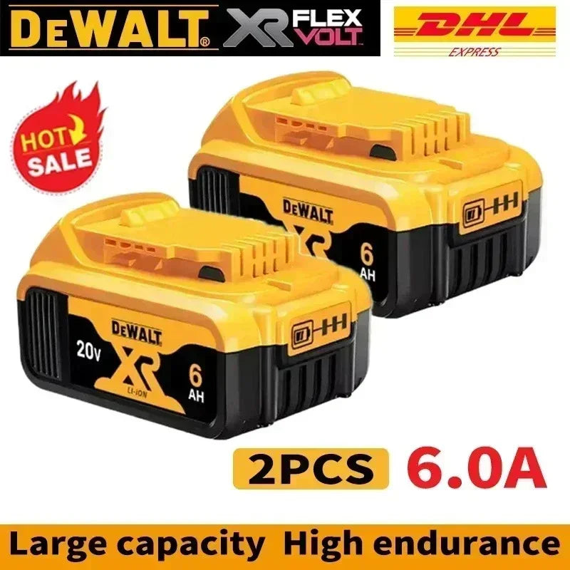 100% Original DEWALT 🔋 20V/60V MAX XR Rechargeable Tool Battery 6Ah/9Ah Compatible with DCB200 Series for Dewalt Tools 👍 Viralgem Store